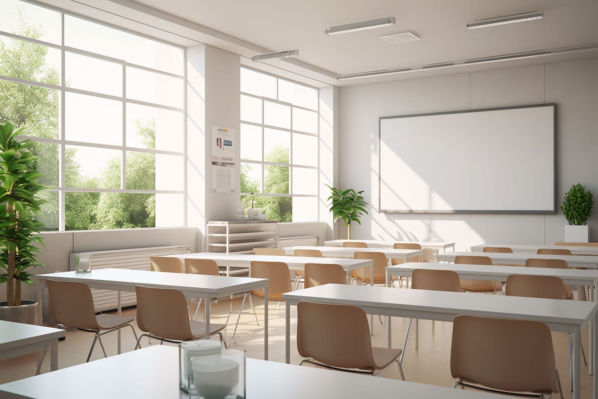 A clean classroom